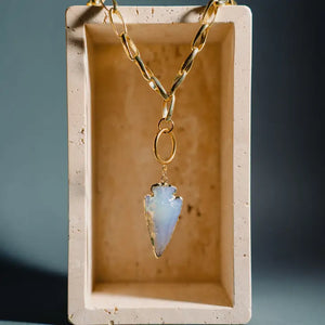 Moonstone Arrowhead Necklace