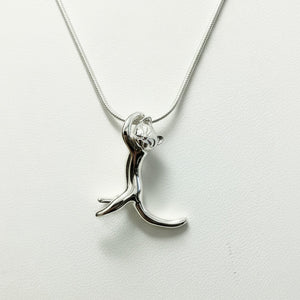“Just Hang in There” Cat Pendant Sterling Silver