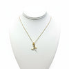 “Just Hang in There” Cat Pendant 18k Gold over Sterling Silver