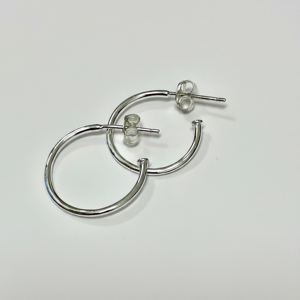 Petite Silver Hoop Earrings