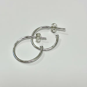 Petite Silver Hoop Earrings