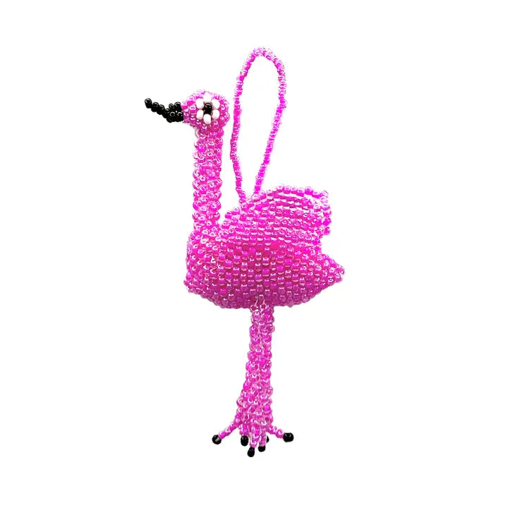 Flamingo Beaded Ornament