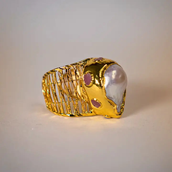 Baroque Pearl Ring