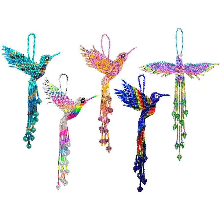 Beaded Hummingbird Ornament