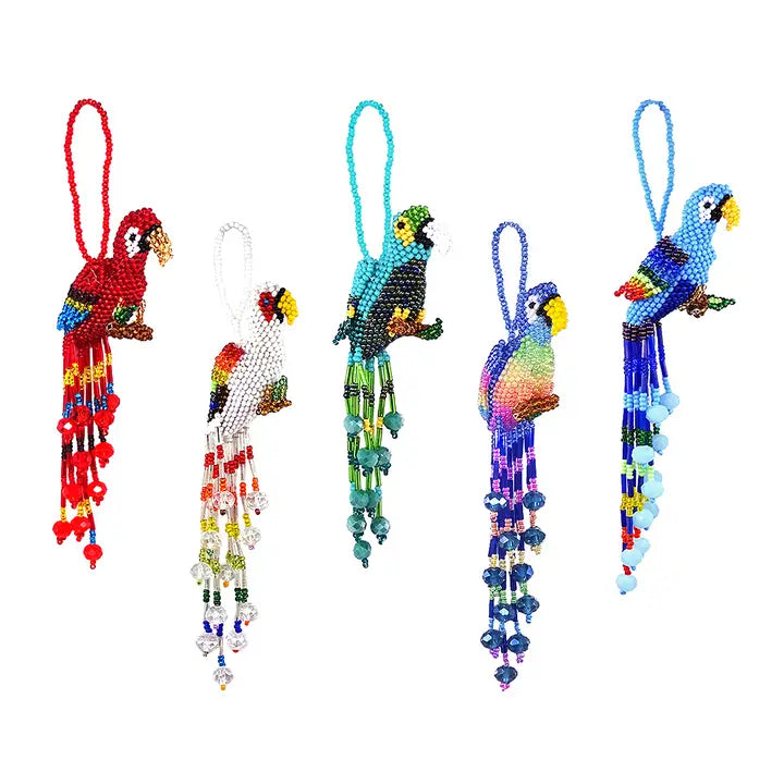 Beaded Parrot Ornament