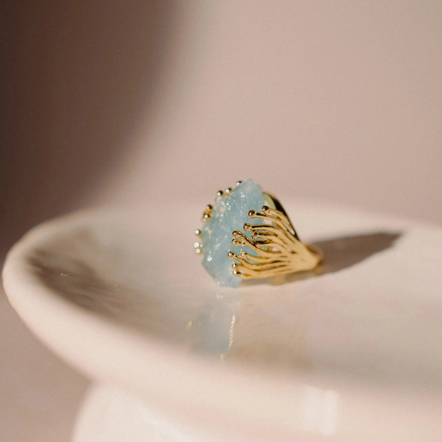 Natural Aquamarine Ring