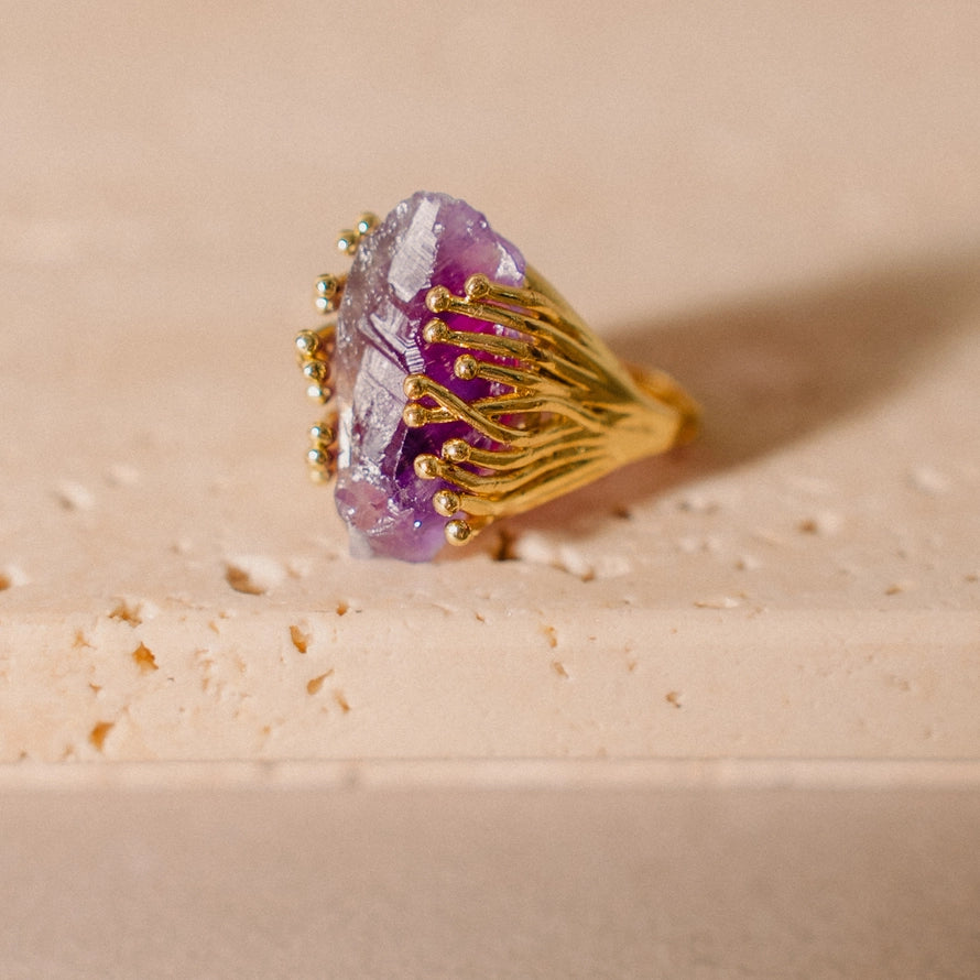 Amethyst Stone Ring