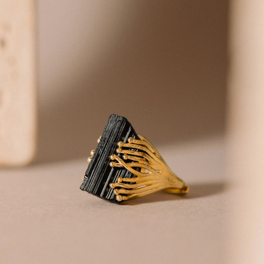 Black Tourmaline Ring