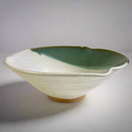 Pinched Stoneware Bowl 12" White Pearl