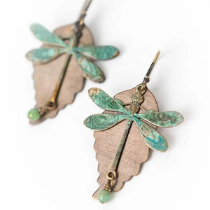 Copper Dragonfly Earrings