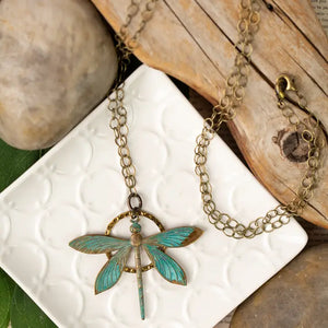 Rustic Dragonfly Necklace