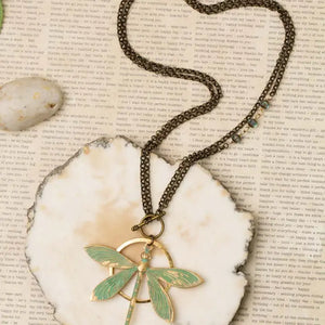Rustic Dragonfly Necklace