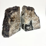 Geode Agate Bookends Black