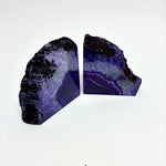 Geode Agate Bookends Purple