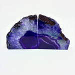 Geode Agate Bookends Purple