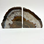 Geode Agate Bookends Brown