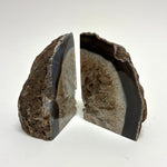 Geode Agate Bookends Brown/Black 6 pounds