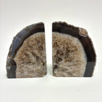 Geode Agate Bookends Brown/Black 6 pounds