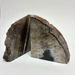 Geode Agate Bookends Black