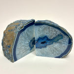 Geode Agate Bookends Blue