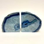 Geode Agate Bookends Blue