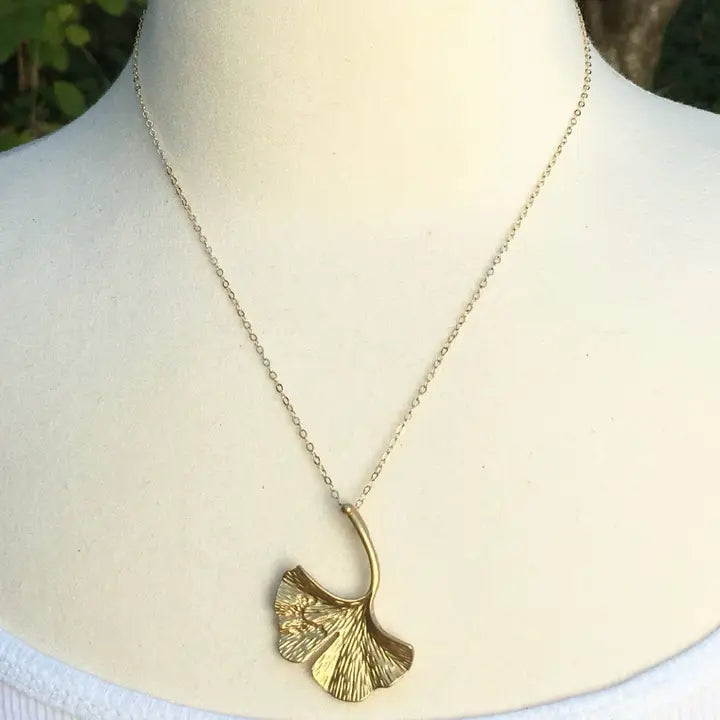 Ginkgo Leaf Necklace