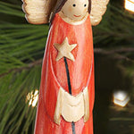 Carved Wood Angel Ornament