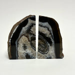 Geode Agate Bookends Brown/Black 6 pounds