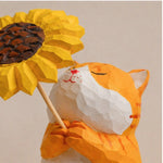 Orange Kitty w/ Sunflower