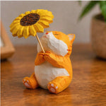 Orange Kitty w/ Sunflower