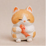 Orange Kitty with Fish