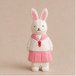 Wood Carved Animal Pink Bunny