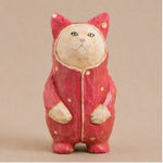 Wood Carved Animal Sleep Over Kitty