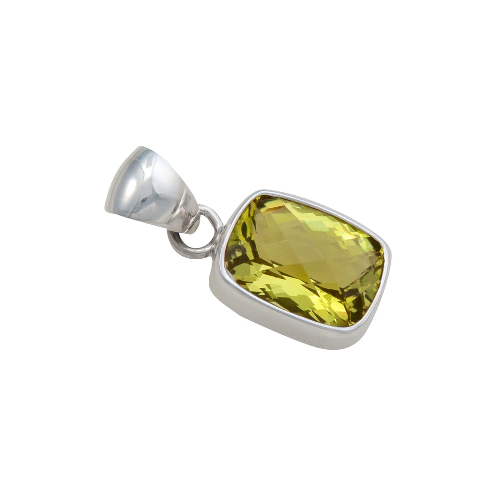 Cushion Cut Citrine Pendant
