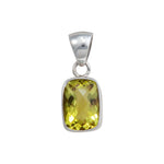 Cushion Cut Citrine Pendant