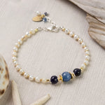 Freshwater Pearl, Kyanite & Iolite Bracelet