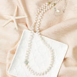 Freshwater Pearl Blue Opal Necklace