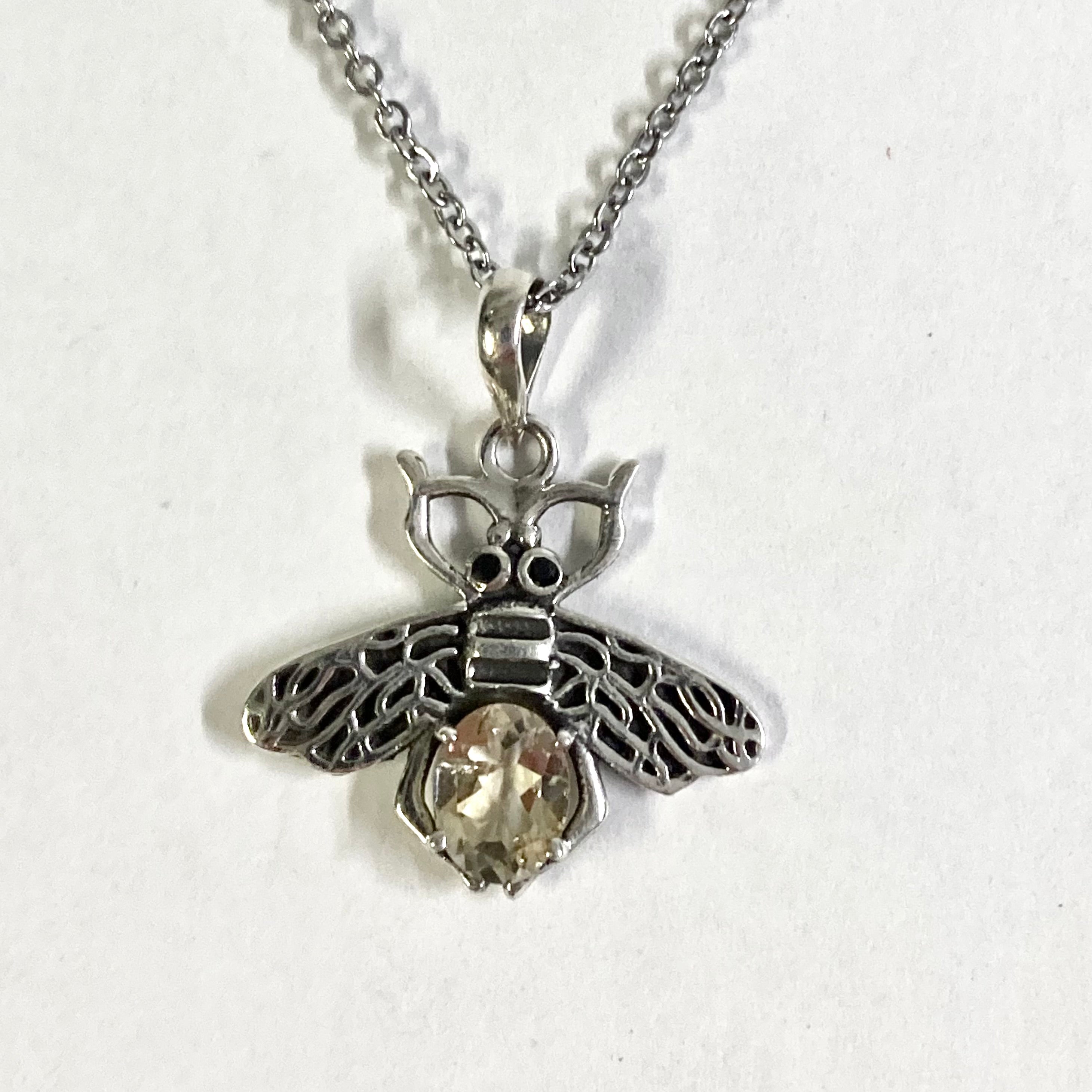 Citrine Bee Pendant