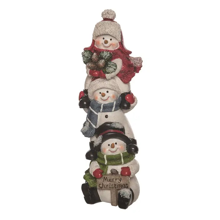 Snowman Family Sculpture
