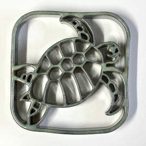 Seaturtle Stoneware Trivet Jade