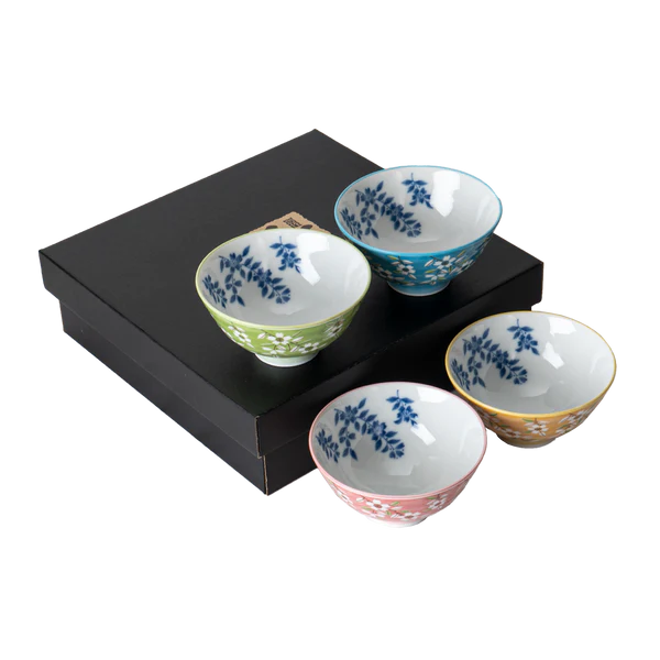 Colorful Cherry Blossom Bowl Set