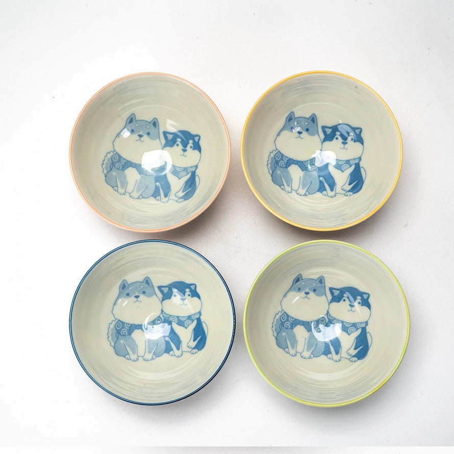Shiba Inu Dog Bowl Set