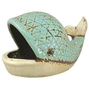 Baby Whale Cubby Dish Turquoise / Brown