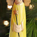 Carved Wood Angel Ornament
