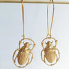 Gold Beetle Earrings