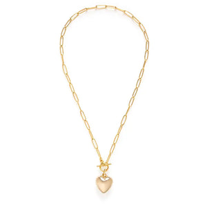 Gold Heart on Toggle Chain