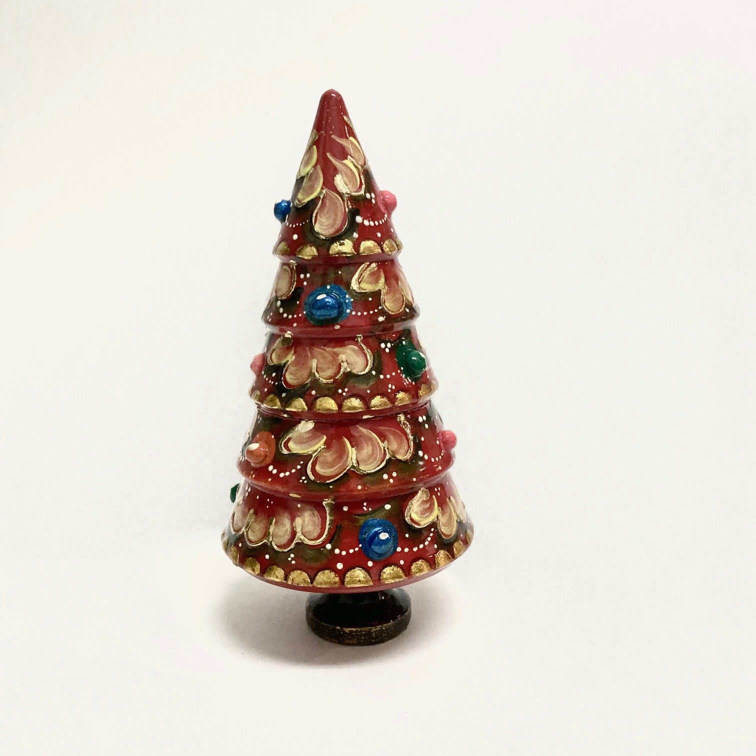 Colorful Tree Matryoshka Red