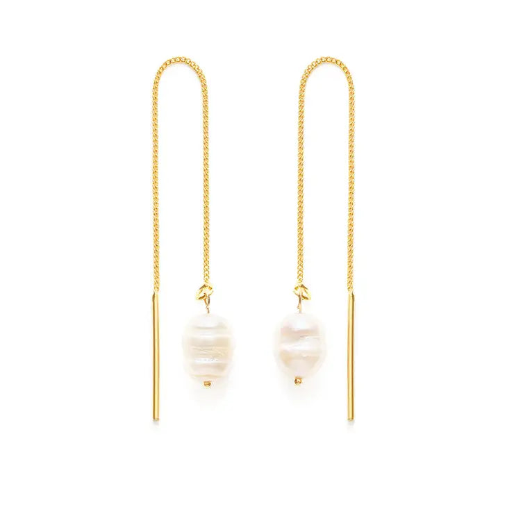 Pearl Threader Earrings