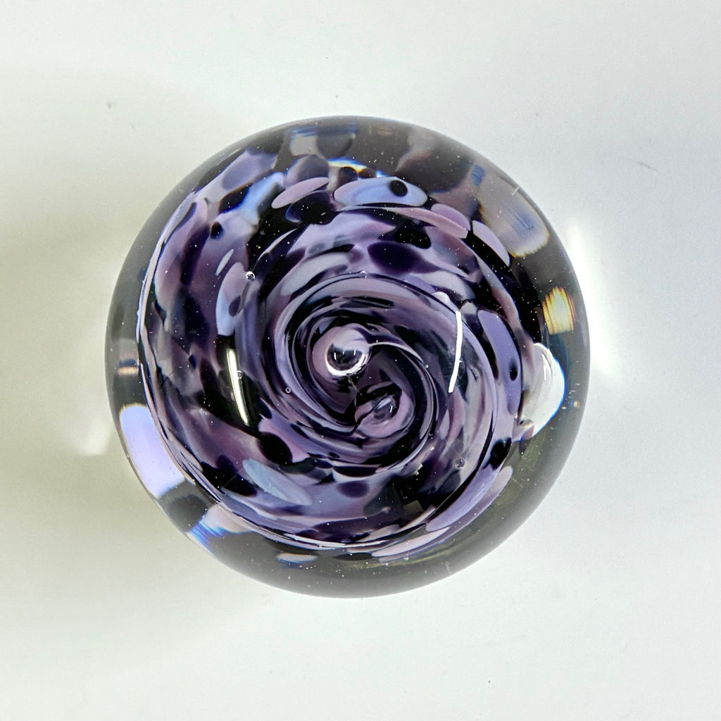 Round Paperweight Purple Mix