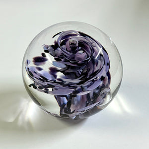 Round Paperweight Purple Mix